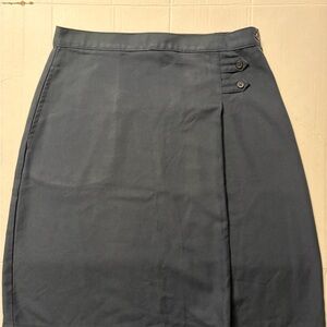 Lands' End Navy Side-Button Chinos | Size 8 Tall | 30" Waist CB